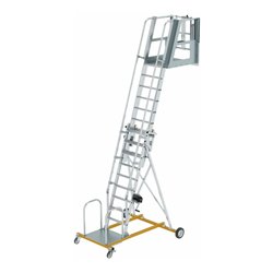 MUNK Tankwagenleiter mit Stufen Typ 10 mit 2 Lenkrollen und 2 Laufrollen