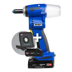 Gesipa Aktion - Lass Dein Projekt strahlen! Birdie inkl. 2x CAS Li-Ion Akku 2,0 Ah / 1x Ladegerät in L-Boxx und 1x SCANGRIP Flut