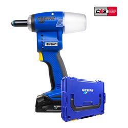 Gesipa Aktion - Lass Dein Projekt strahlen! Birdie inkl. 2x CAS Li-Ion Akku 2,0 Ah / 1x Ladegerät in L-Boxx und 1x SCANGRIP Flut