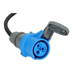Brennenstuhl Adapterkabel/CEE-Adapter mit Schutzkontakt-Stecker und CEE-Kupplung (25m Kabel in Schwarz, H07RN-F 3G2,5, 230V/16A,