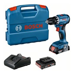 Bosch Akku-Bohrschrauber GSR 18V-45, 2 Akku 2,0Ah, GAL 18V-20 in L-Case