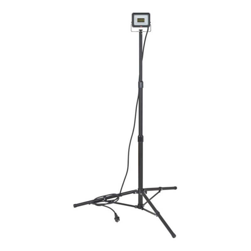 Brennenstuhl LED Stativstrahler JARO 3060 T (20W, 2300lm, 6500K, IP65, LED Arbeitsstrahler mit Stativ und 3m Kabel)