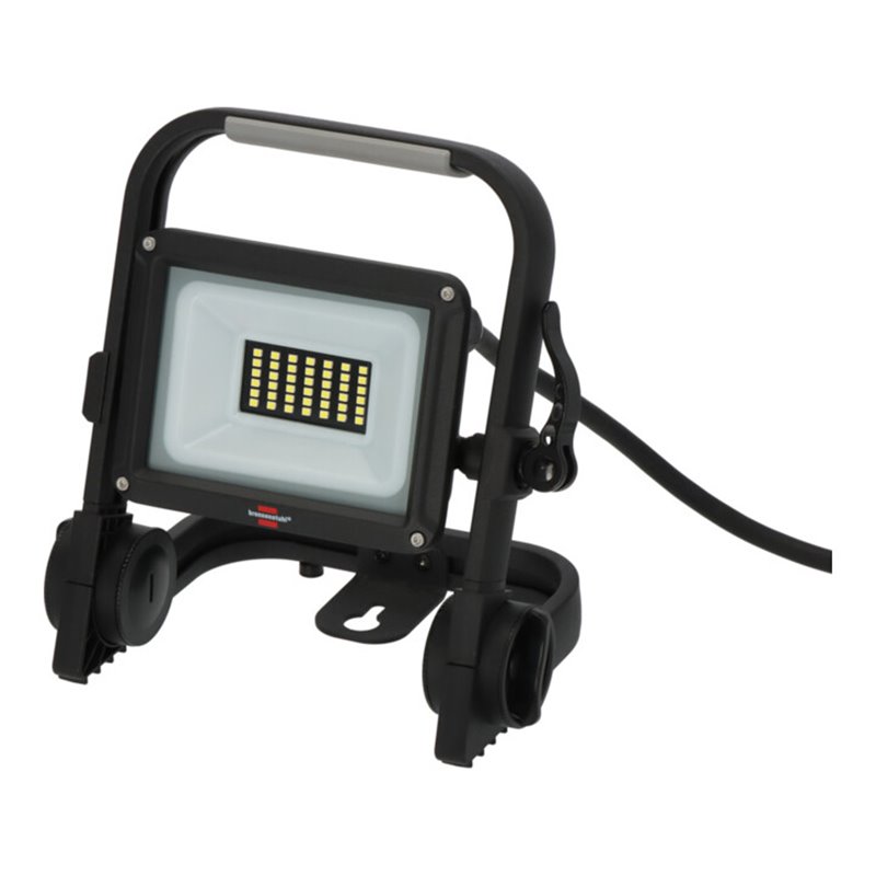 Brennenstuhl Mobiler LED Strahler JARO 3060 M / LED Baustrahler für außen IP65 (LED Arbeitsstrahler 20W mit 2m Kabel, LED Bauste