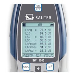Kern Schallpegelmesser SW 1000, Klasse I, Messbereich 20-134 dB, Ablesbarkeit 0,1 dB