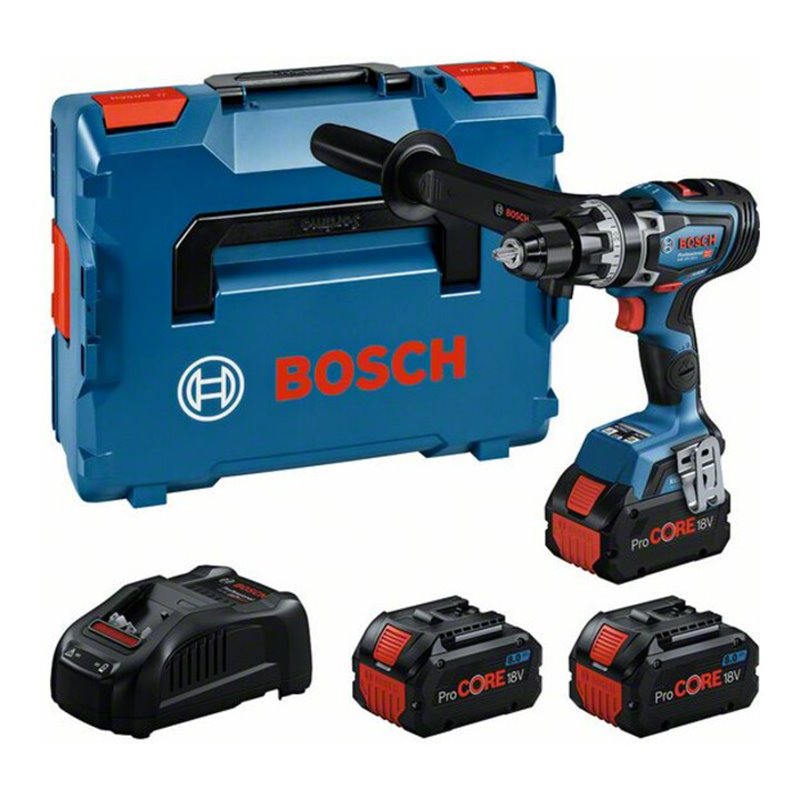 Bosch Prof. Set: Akku-Schlagbohrschrauber GSB 18V-150 C, 3 x ProCORE18V 8.0Ah, L-BOXX