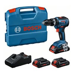 Bosch Akku-Schlagbohrschrauber GSB 18V-55, 3 Akkus ProCORE18V 4.0Ah, Ladegerät und L-Case