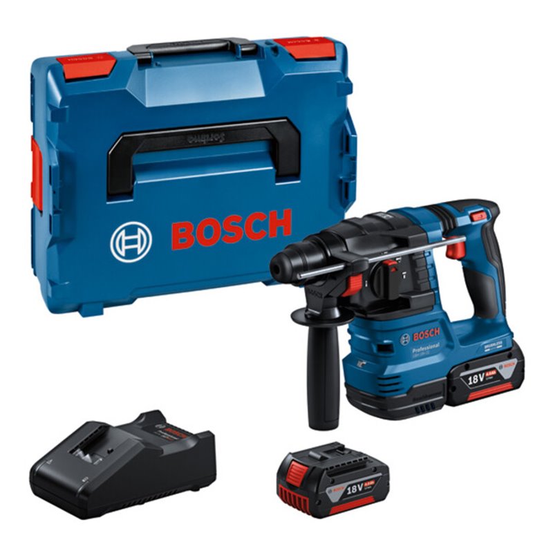 Bosch Akku-Bohrhammer mit SDS plus GBH 18V-22, 2 x Akku GBA 18V 4.0Ah, L-BOXX