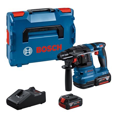 Bosch Akku-Bohrhammer mit SDS plus GBH 18V-22, 2 x Akku GBA 18V 4.0Ah, L-BOXX