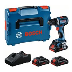 Bosch Professional Set: Akku-Bohrschrauber GSR 18V-90 C, 3 x ProCORE18V 4.0Ah, L-BOXX