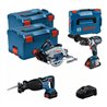 Bosch Combo Kit Set mit 3x 18V: GSB 18V-110C/GKS 18V-68GC /GSA 18V-28 /3 x Akku