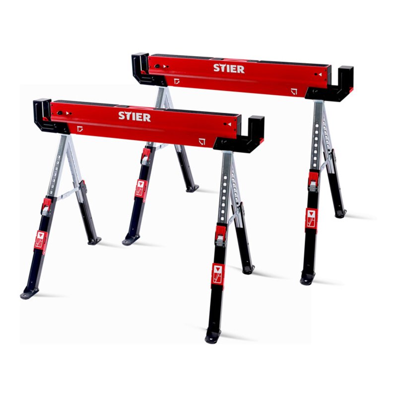 STIER 2x Falt-Arbeitsbock Sägebock höhenverstellbar 590kg