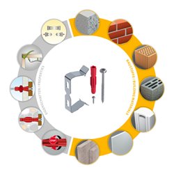 TOX Halterung für Steckdosenleisten Bracket (4er Set)