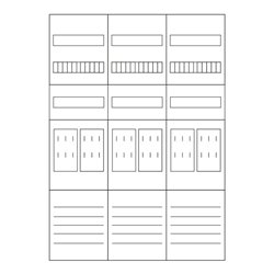 Eaton Zählerfeld 1050mm, 6ZP, 5pol. ZSD-Z37B0022