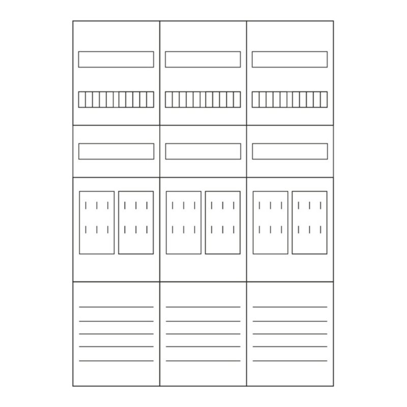 Eaton Zählerfeld 1050mm, 6ZP, 5pol. ZSD-Z37B0022