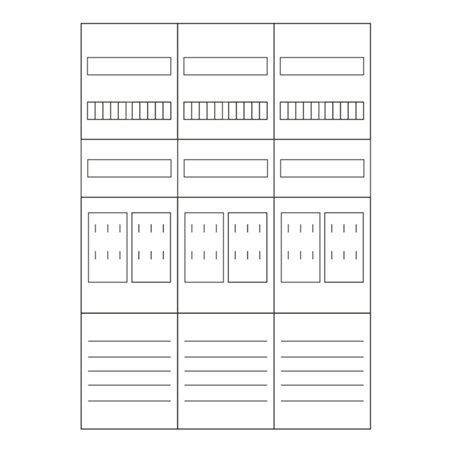 Eaton Zählerfeld 1050mm, 6ZP, 5pol. ZSD-Z37B0022