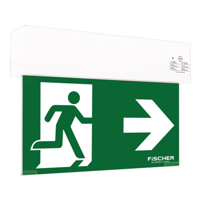 Fischer LED-Rettungszeichenleuchte 3/8h, 27m, IP54 S1U383AT2.V4