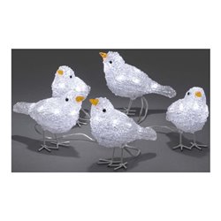 Gnosjö Konstsmide WB LED Acryl Vögel 5er-Set 40 Dioden 6144-203