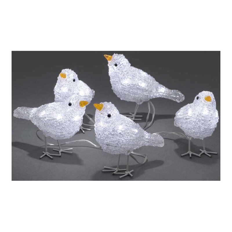 Gnosjö Konstsmide WB LED Acryl Vögel 5er-Set 40 Dioden 6144-203