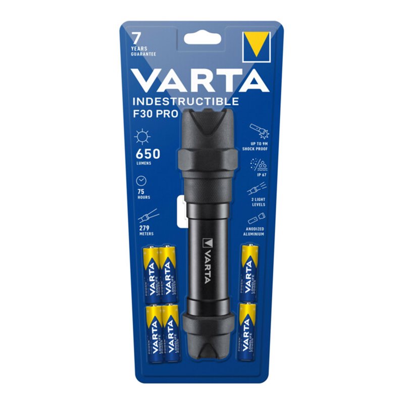 Varta Cons.Varta LED-Taschenlampe F30 Pro 6AA m.Batt. IndestructibleF30Pro