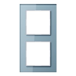Jung Glasrahmen 2-fach bl/gr waage/senkrecht AC 582 GL BLGR