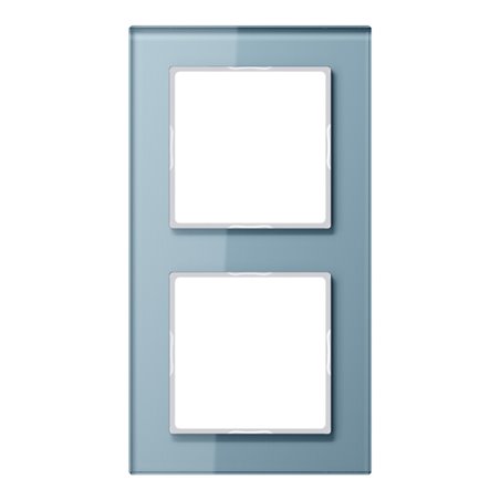Jung Glasrahmen 2-fach bl/gr waage/senkrecht AC 582 GL BLGR