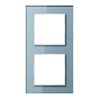 Jung Glasrahmen 2-fach bl/gr waage/senkrecht AC 582 GL BLGR