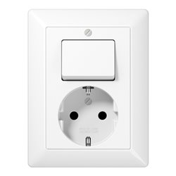 Jung SCHUKO-Steckdose aws 16A 250V m.Schalter AS 5576 U WW