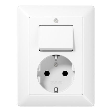 Jung SCHUKO-Steckdose aws 16A 250V m.Schalter AS 5576 U WW