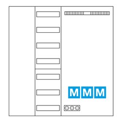 Hager MM-Komplettschrank univ.Z, 1100x1050x205 ZB34NW