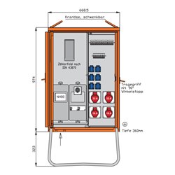 Walther Werke Anschlussverteilerschrank 44kVA m.Zählerplatz WAV0135R1