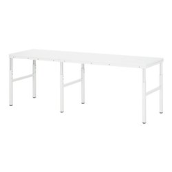 Rau Arbeitstisch Serie E, H650-1000mm, höhenverstellbar, EGB-Melamin-Platte 28mm