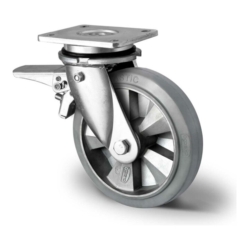 CASCOO Lenkrolle mit Totalfeststeller im Vorlauf Serie BAF2 Doppelkugellager