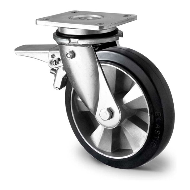 CASCOO Lenkrolle mit Totalfeststeller im Vorlauf Serie BAF4 Doppelkugellager