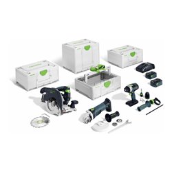 Festool Akku-Combo-Set Holzbau HKC 55/TPC 18/AGC 18/TB 137
