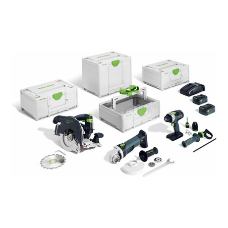 Festool Akku-Combo-Set Holzbau HKC 55/TPC 18/AGC 18/TB 137