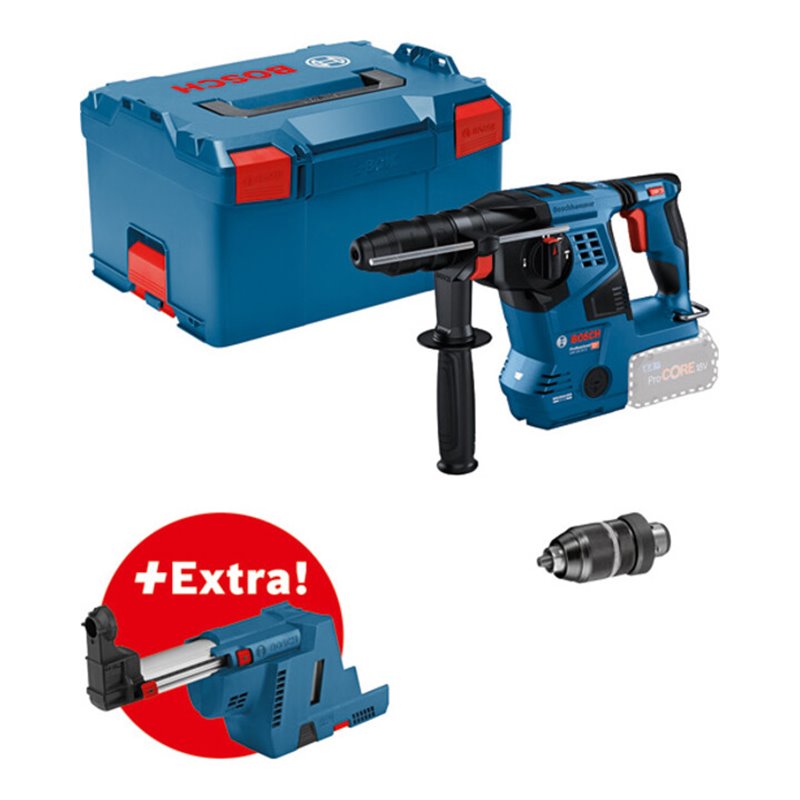 Bosch Akku-Bohrhammer mit SDS plus GBH 18V-28 CF + GDE, L-BOXX