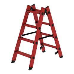 MUNK Stufen-Stehleiter, beidseitig begehbar GFK