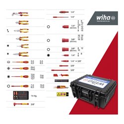 Wiha Werkzeugkoffer Set XL eMobility für Hybrid-und Elektrofahrzeuge, 70 teilig