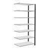 Schulte Anbauregal Schraubsystem MULTIplus150, 7 Fachböden, beidseitig nutzbar, Tiefe 600 mm, Aussteifung durch Längenriegel, sc