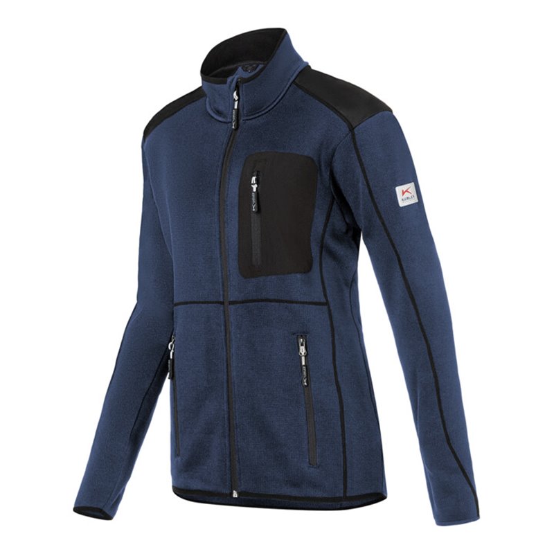 Kübler Strickjacke Damen dunkelblau/schwarz Form 1444