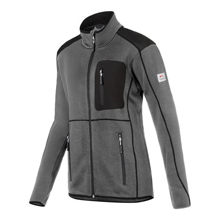 Kübler Strickjacke Damen anthrazit/schwarz Form 1444