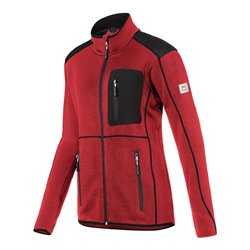 Kübler Strickjacke Damen mittelrot/schwarz Form 1444