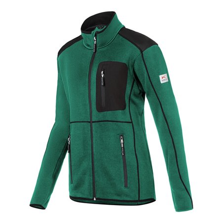 Kübler Strickjacke Damen moosgrün/schwarz Form 1444