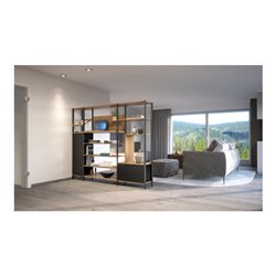 Lamello Korpusverbinder und Fachbodenträger Cabineo X black mit reiner Flächenbearbeitung