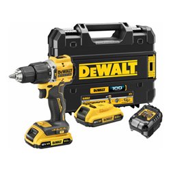 Dewalt Akku-Schlagbohrschrauber 18 Volt, mit 2 Akkus und Schnellladegerät, in T STAK-Box