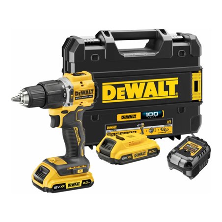 Dewalt Akku-Schlagbohrschrauber 18 Volt, mit 2 Akkus und Schnellladegerät, in T STAK-Box