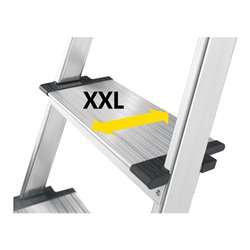 Hailo Alu-Sicherheits-Stehleiter L80 ComfortLine