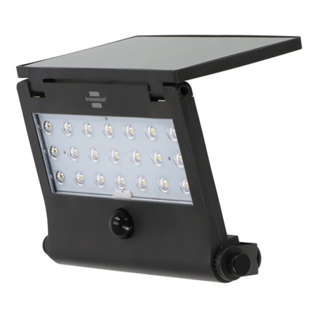Brennenstuhl Solar LED Strahler SOL 1000 Pad / LED Wandleuchte für außen mit Bewegungsmelder (Solarlampe IP65, 1000lm, 4 verschi