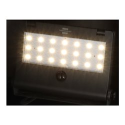 Brennenstuhl Solar LED Strahler SOL 1000 Pad / LED Wandleuchte für außen mit Bewegungsmelder (Solarlampe IP65, 1000lm, 4 verschi