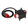 Brennenstuhl Kompakter Gummi-Stromverteiler / Gummiverteiler (2m Kabel, 2x CEE 400V/32A, Baustelleneinsatz und ständiger Einsatz